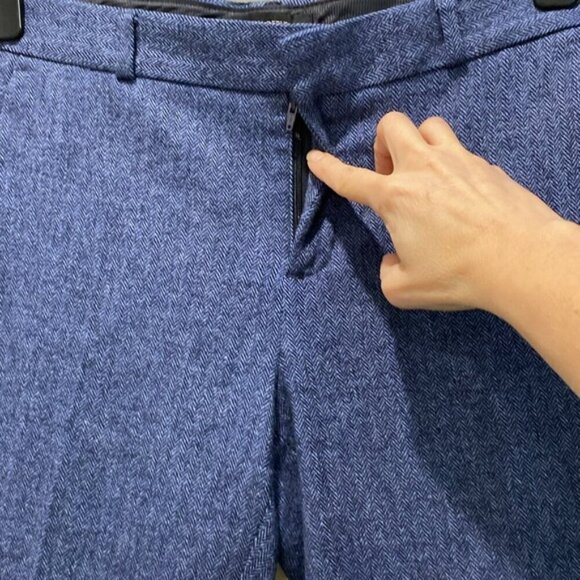 Banana Republic Straight leg Pants Trouser blue Logan Wool size 6 - Picture 6 of 14